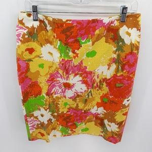 Talbots Floral Print Skirt 8